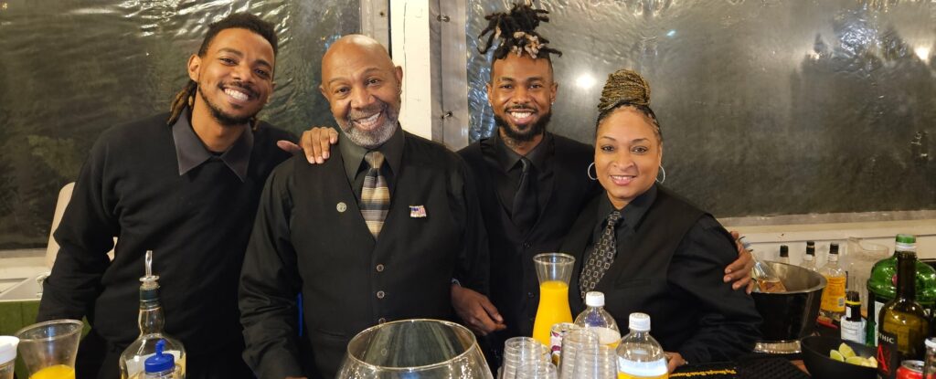 four staff and bartenders