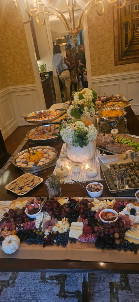 Table Set with food and charcuterie board