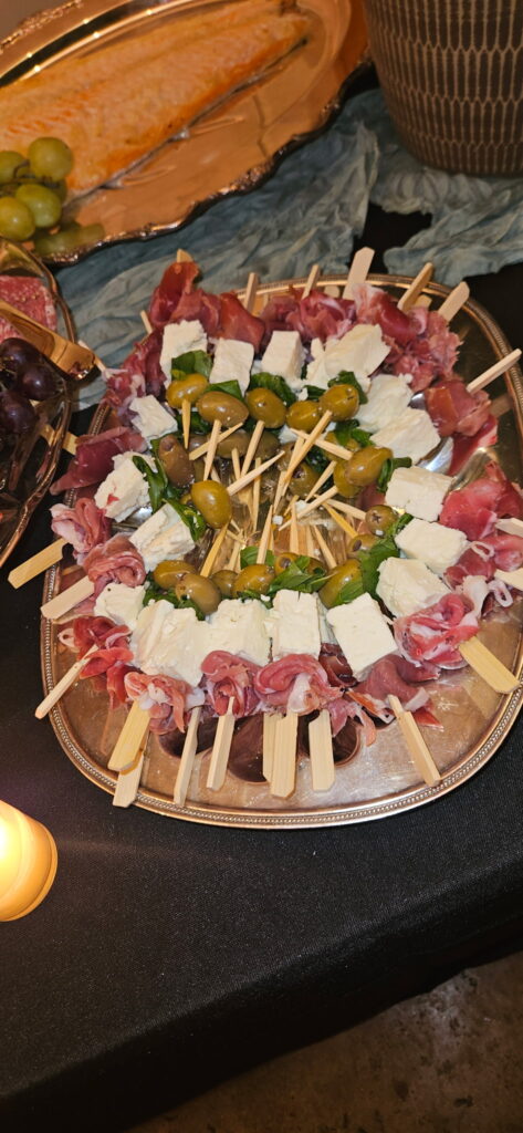 meat and cheese skewers