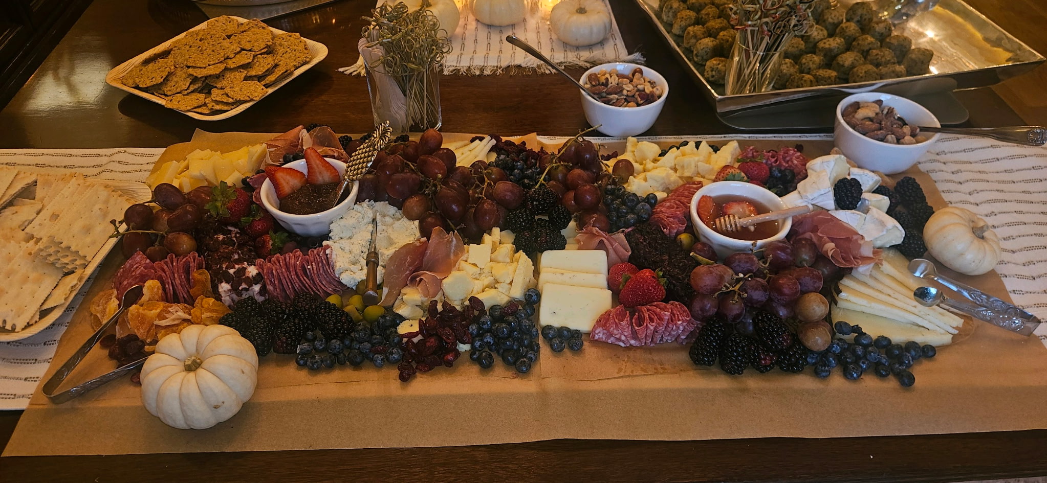 food display wedding reception