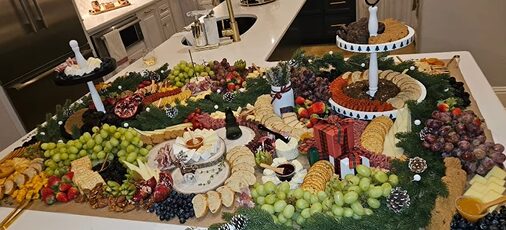 food meat cheese fruit board