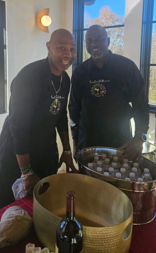 two bartenders staffing event
